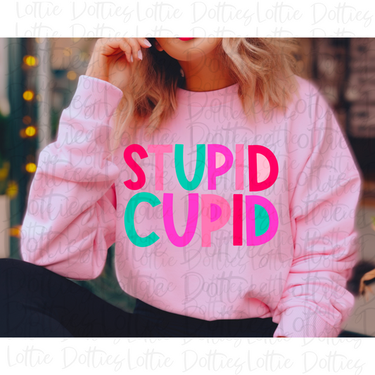 Stupid Cupid PNG - Valentine's Day Sublimation - Valentine Design