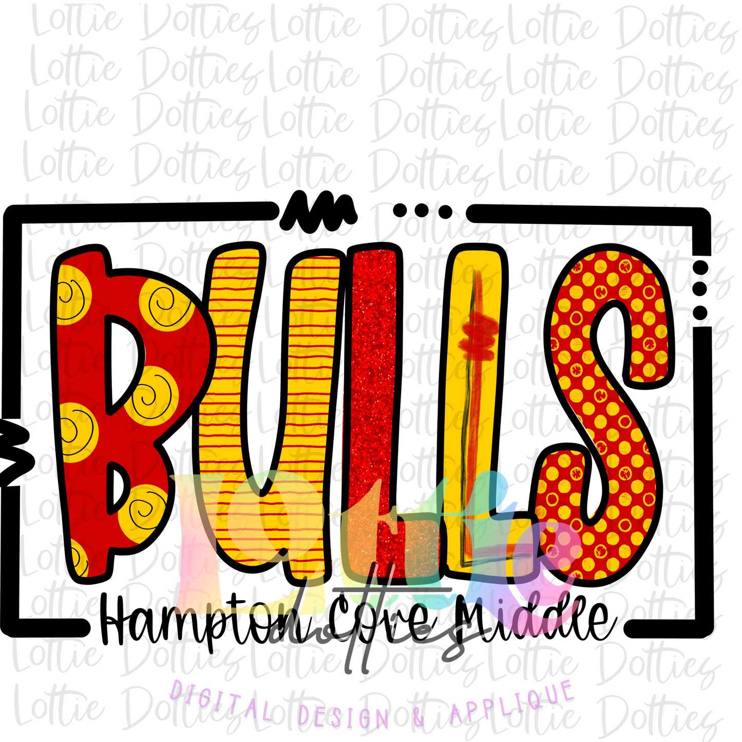 Bulls PNG - Bulls  Hampton Cove Middle Sublimation - Digital Download