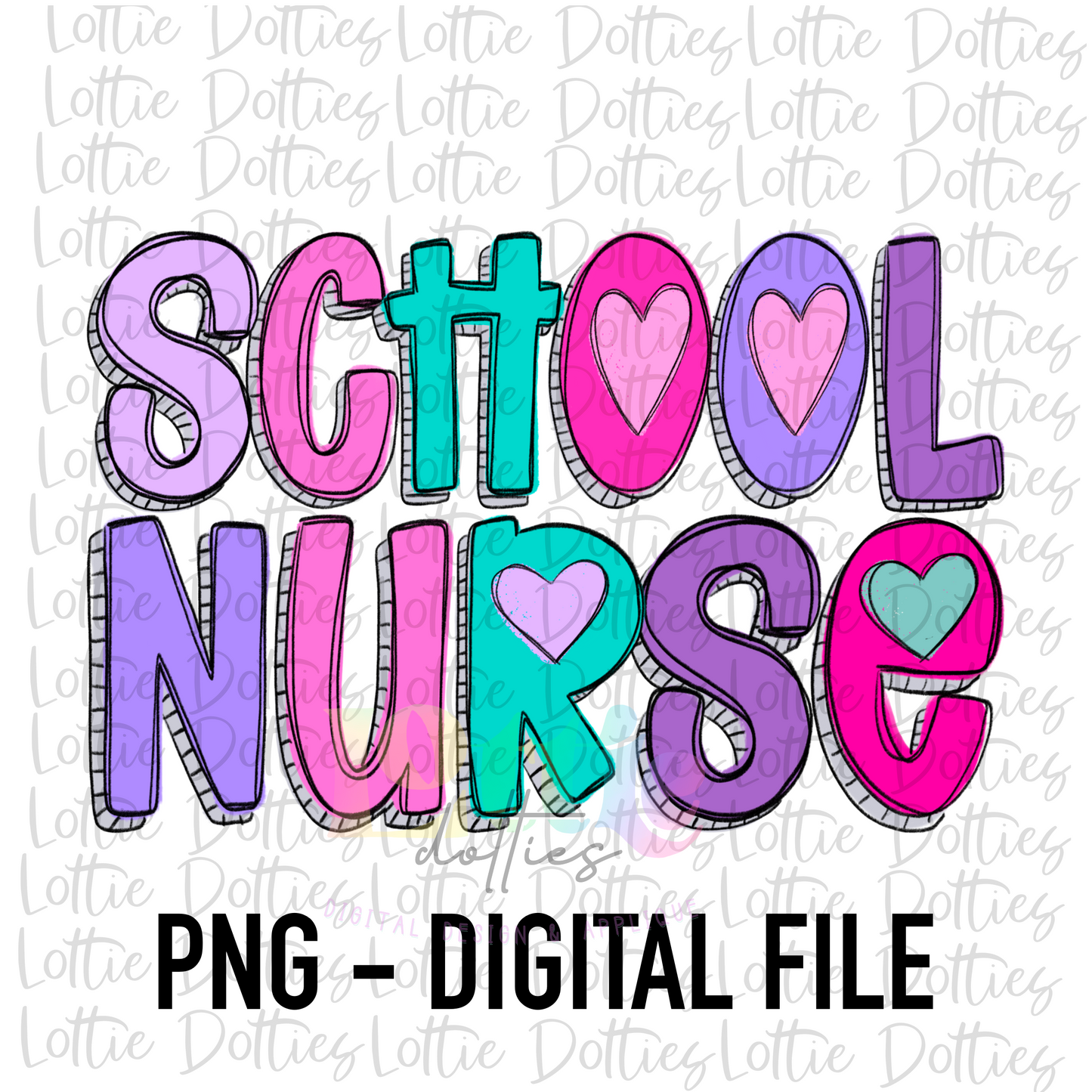 School Nurse PNG - Back To School - Sublimation - Digital Download