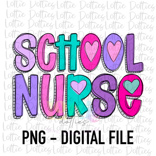 School Nurse PNG - Back To School - Sublimation - Digital Download