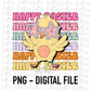 Happy Easter PNG - Easter Sublimation - Digital Download - Chick