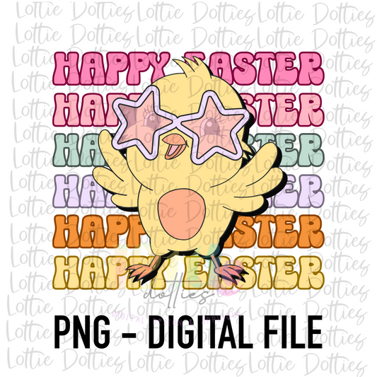 Happy Easter PNG - Easter Sublimation - Digital Download - Chick