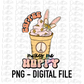 Coffee Makes Me Hoppy PNG - Easter Sublimation - Digital Download