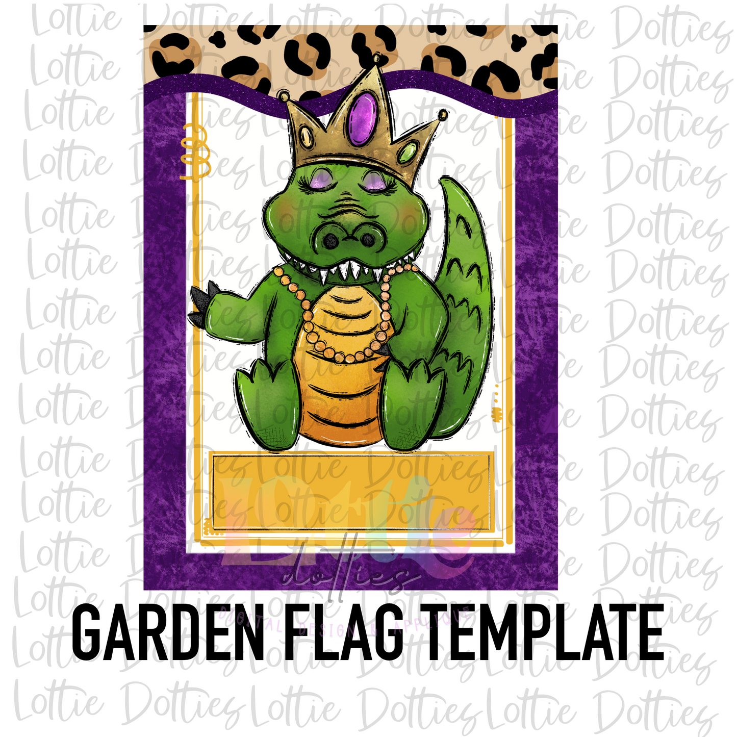 Mardi Gras Flag PNG - Mardi Gras Sublimation - Digital Download