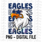 Eagles PNG - Eagles -  sublimation design - Digital Download - Navy and Sliver