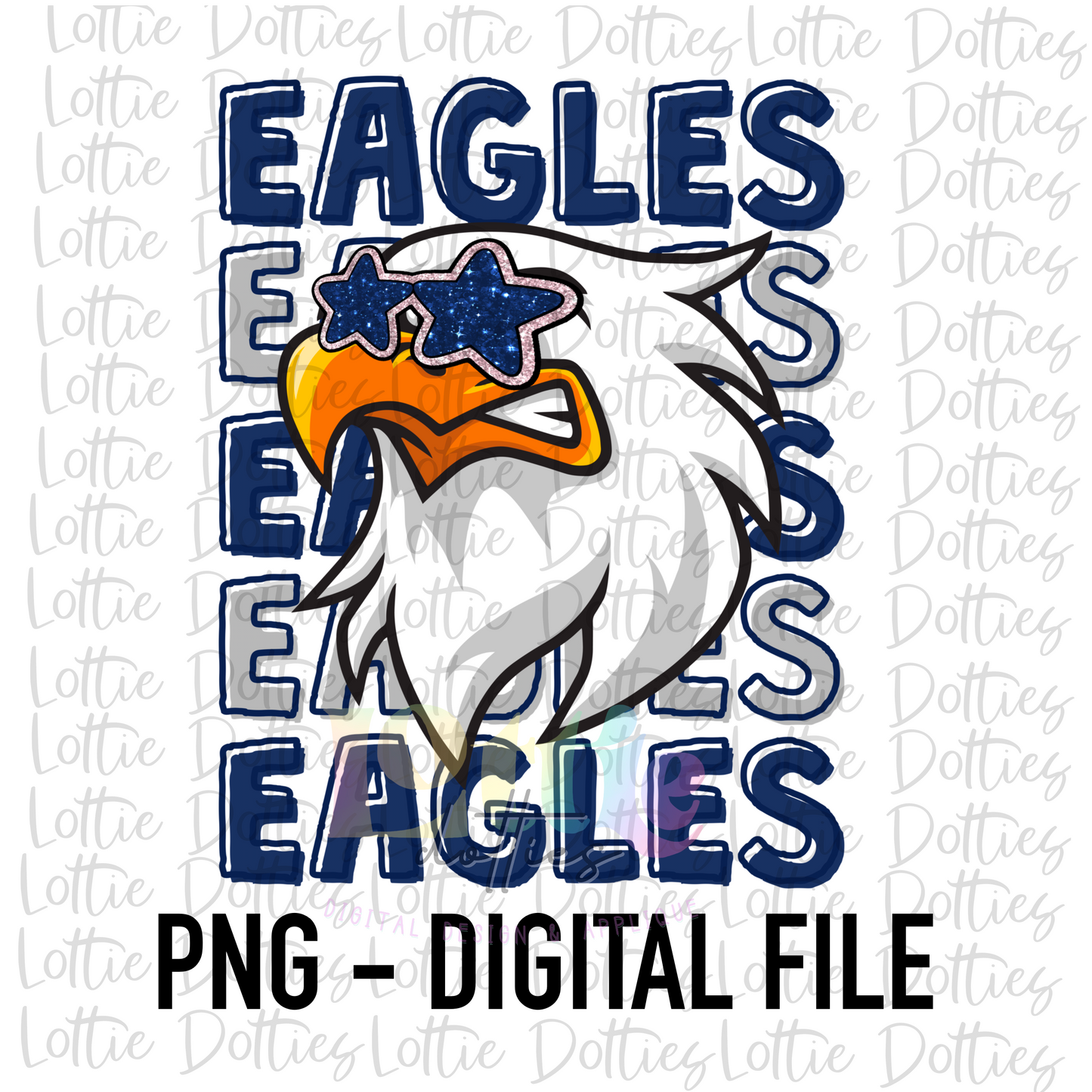 Eagles PNG - Eagles -  sublimation design - Digital Download - Navy and Sliver