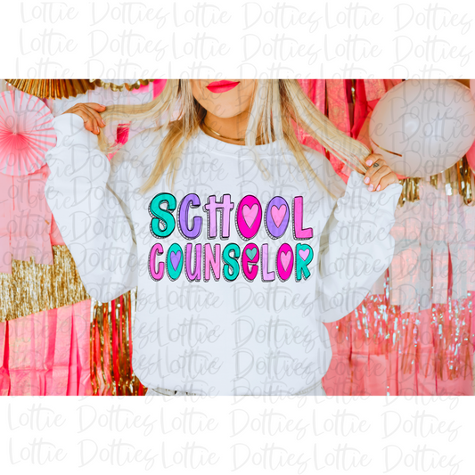 School Counselor PNG - School Counselor Sublimation - Digital Download