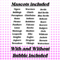Pink out Mascots Bundle PNG | Pink Mascot designs | Digital Download