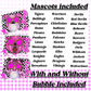 Pink out Mascots Bundle PNG | Pink Mascot designs | Digital Download