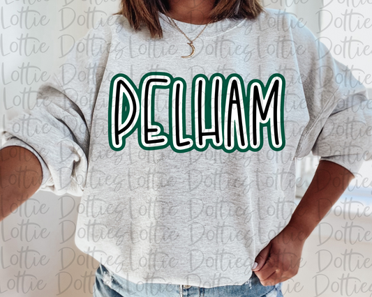 Pelham PNG - Pelham sublimation design - Digital Download - Hunter Green and Black