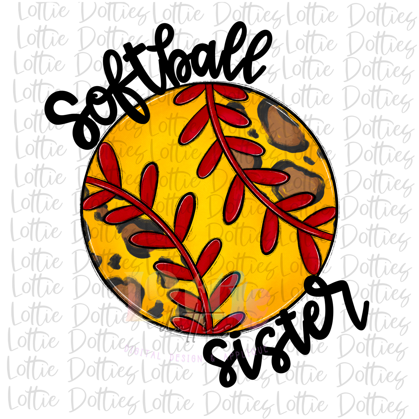 Softball Sister Png - Baseball Sublimation - Digital Download