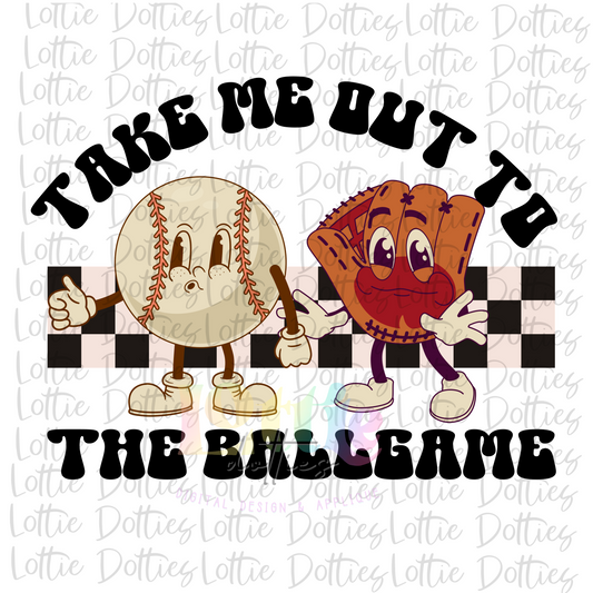 Take Me Out To The Ballgame PNG - Baseball Sublimation - Digital Download