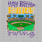 Hey Batter Batter  PNG - Sublimation - Digital Download - Purple and Gold