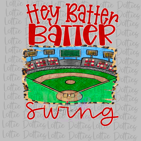 Hey Batter Batter  PNG - Sublimation - Digital Download - Red