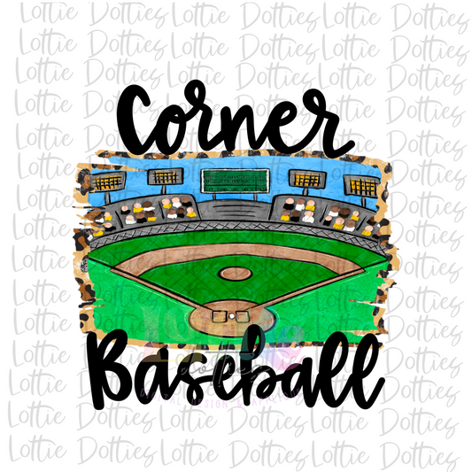 Corner Baseball PNG- Corner Sublimation- Digital Download