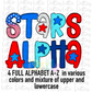 Stars and Stripes Alphabet - Patriotic Alpha Pack - Alphabet Clipart - Instant Download - Patriotic