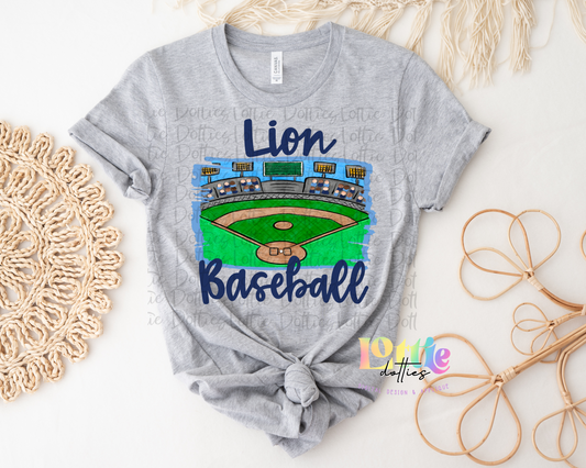Lions Baseball PNG - Lions sublimation design - Digital Download - Navy