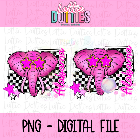 Pink Elephant Png | Elephant Design | Digital Download | Alabama
