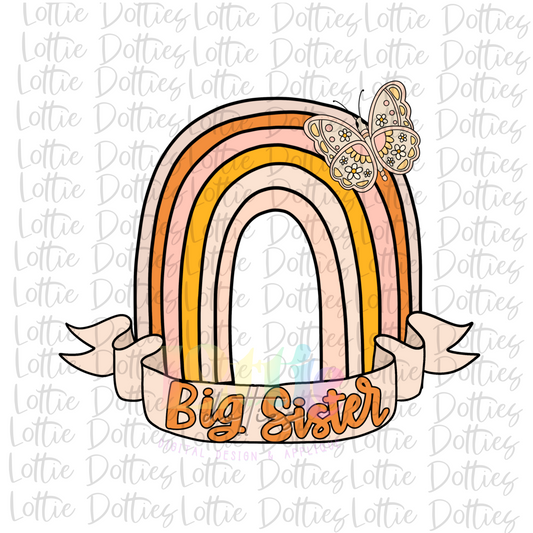 Big Sister Rainbow PNG - Big Sister Sublimation - Digital Download