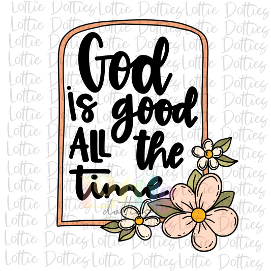 God is Good All The Time  Png - Faith Png - Sublimation File - Instant Download - Digital Download - Leopard Print