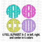 Bright Dottie Monogram Alpha Png -  monogram Dottie Alpha Pack - Digital Download