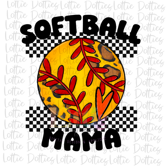 Softball Mama  Png  - Softball Sublimation -  Instant Download - Digital Download - Orange