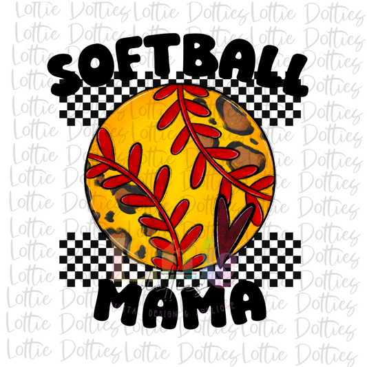 Softball Mama  Png  - Softball Sublimation -  Instant Download - Digital Download - Maroon