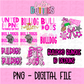 Bulldogs Pink Bundle PNG - Bulldogs Bundle design - Digital Download
