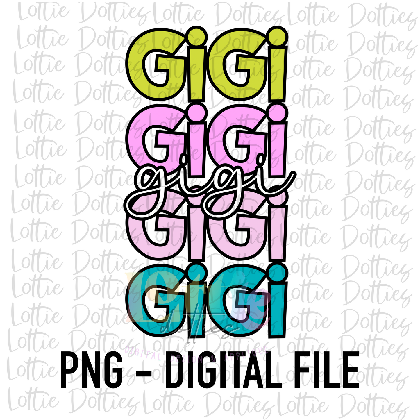 GiGi Png - Sublimation File - Instant Download - Digital Download