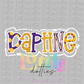 Daphne PNG - Daphne  Sublimation design - Digital Download - Purple and Vegas Gold