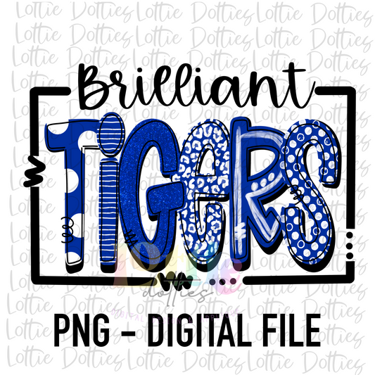 Brilliant Tigers PNG - Tigers sublimation design - Digital Download -