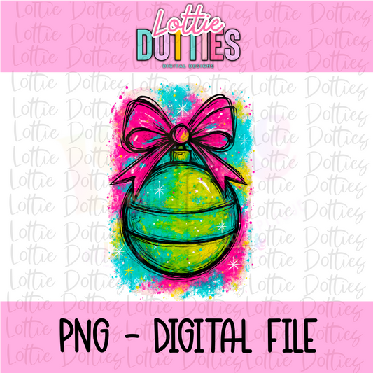 Ornament Png | Christmas Design | Instant Download | Digital Download | Paint splash