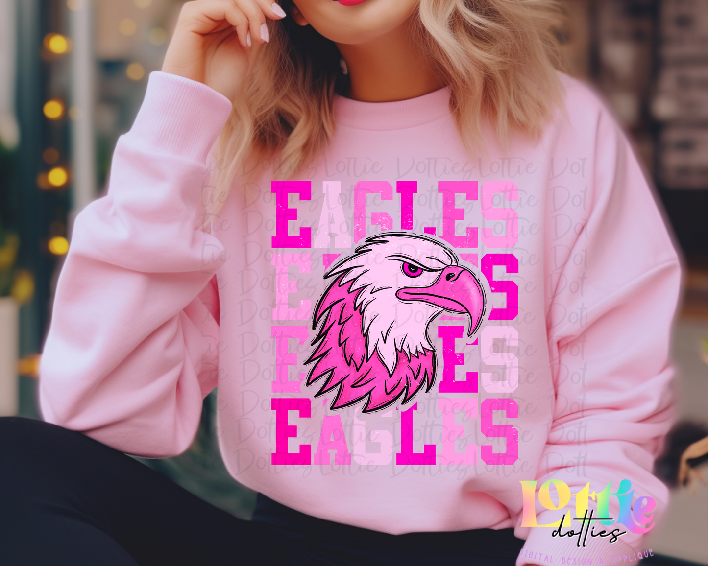 Pink out Eagles Bundle PNG | Pink Mascot designs | Digital Download