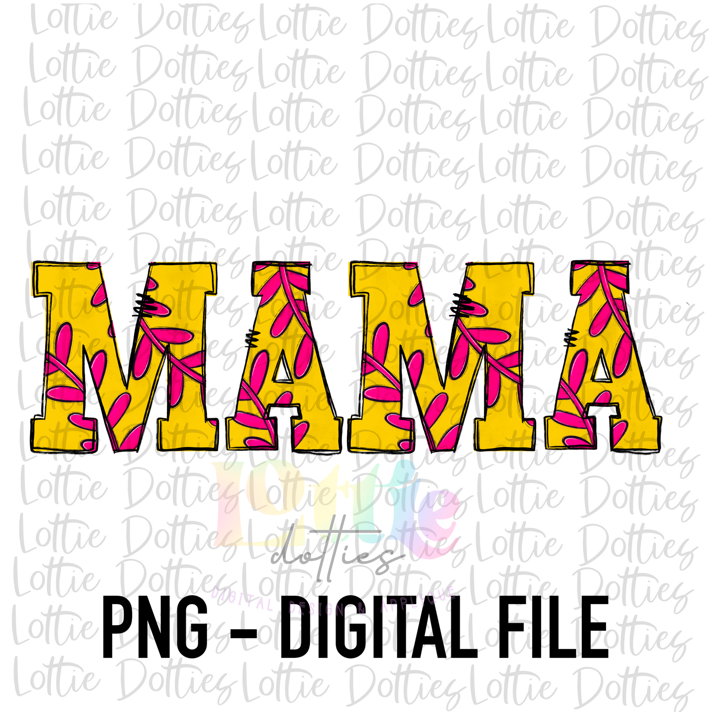 Mama PNG - Mama Softball Sublimation - Digital Download - Pink