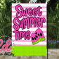 Sweet Summer Time Flag - Watermelon Sublimation design - Digital Download