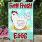 Farm Fresh Eggs Flag PNG - Chicken Welcome Flag Sublimation - Digital Download