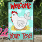 Welcome Flag PNG - Chicken Welcome Flag Sublimation - Digital Download