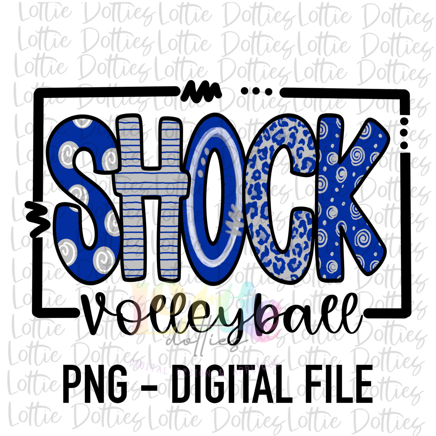 Shock Volleyball PNG - Shock Volleyball Sublimation - Digital Download