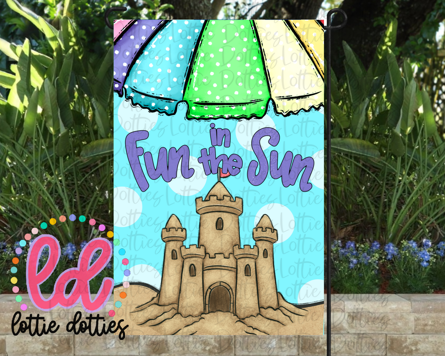 Fun in the Sun Flag PNG - Summer Sublimation- Digital Download