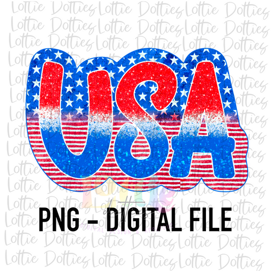 USA Png - Patriotic Sublimation Designs - Digital Download