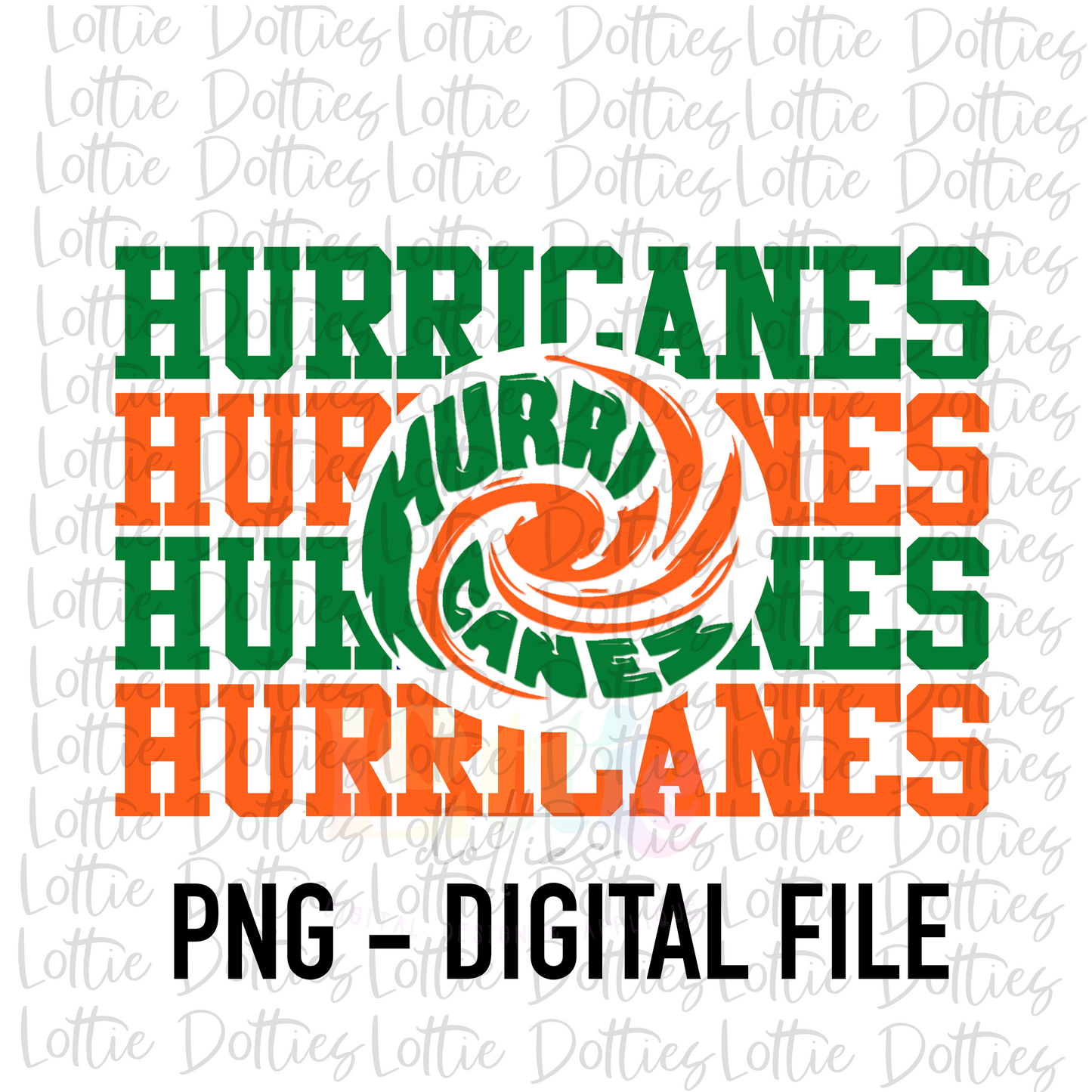 Hurricanes PNG - Hurricanes -  Sublimation Design - Digital Download - Orange and Green