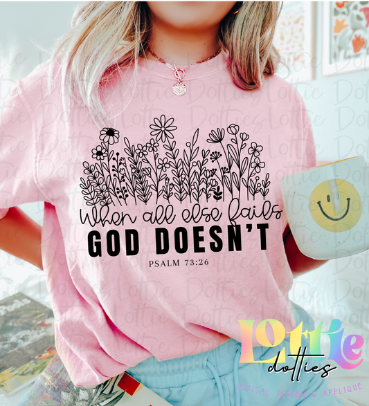 When All Else Fails God Doesn’t PNG - Sublimation - Digital Download