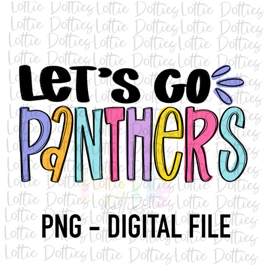 Let’s Go Panthers  PNG - Panthers Sublimation  - Digital Download