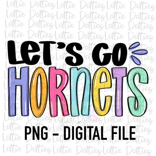 Let’s Go Hornets PNG -  Hornets sublimation design - Digital Download