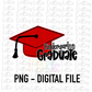 Kindergarten Graduate PNG - Graduation Sublimation - Digital Download - Red and Black