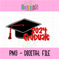 Graduate PNG - Graduation Sublimation - Digital Download - Black and Red