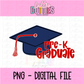 Pre - K  Graduate PNG - Graduation Sublimation - Digital Download - Navy and Red