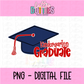 Kindergarten Graduate PNG - Graduation Sublimation - Digital Download - Navy and Red