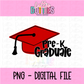 Pre - K  Graduate PNG - Graduation Sublimation - Digital Download - Red and Black