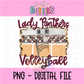Lady Panthers Volleyball PNG - Panthers sublimation design - Digital Download
